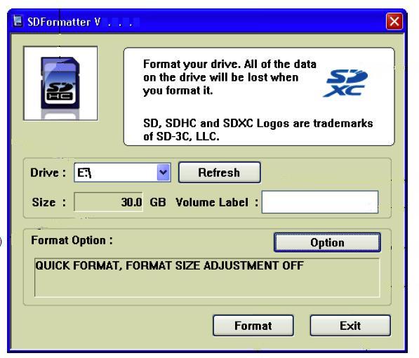 Recovery SD Card capacity method